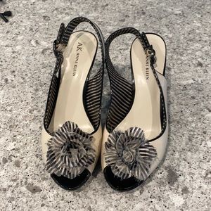 Anne Klein cream and black heels.